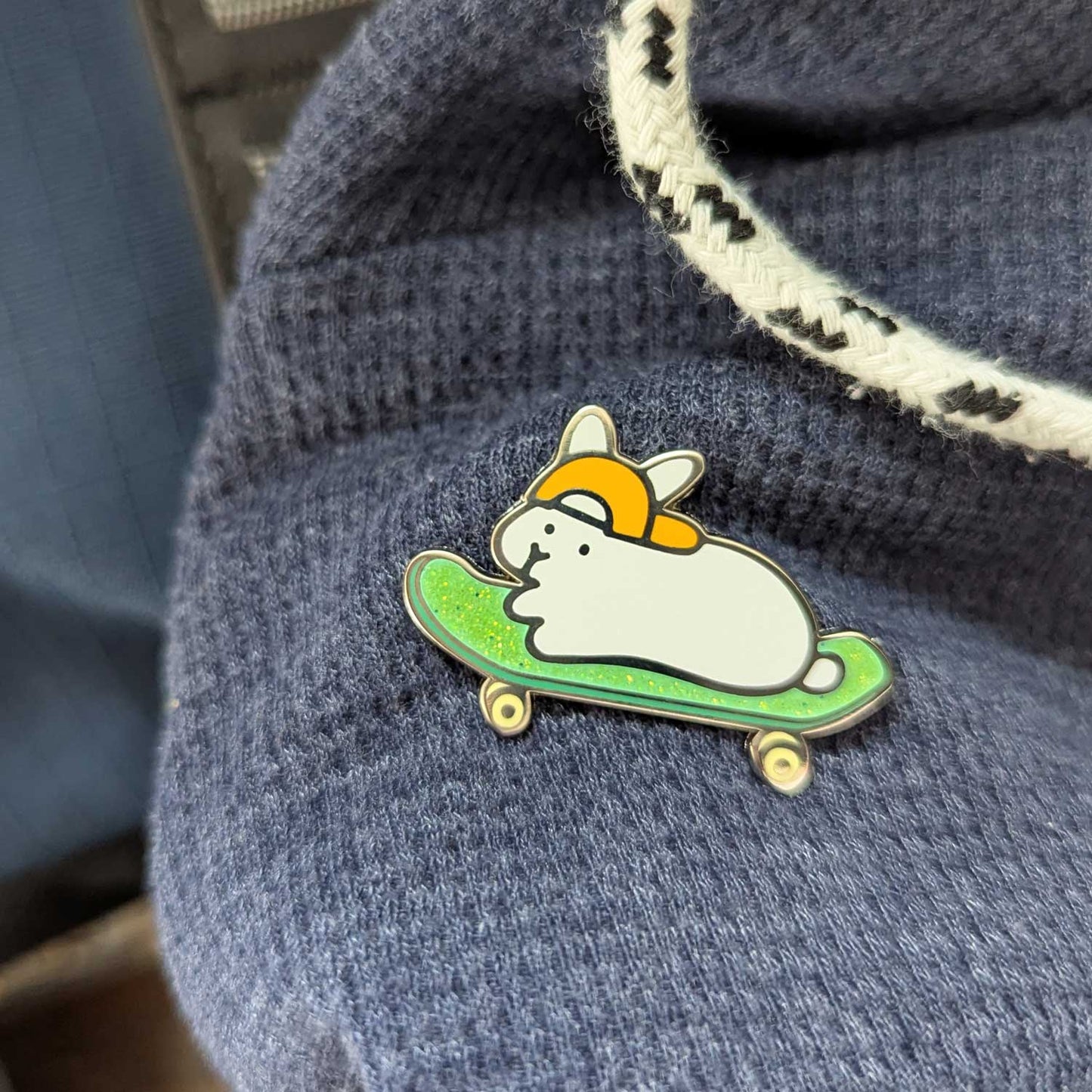 Skateboard Bunny PIN | NEW - BinkyBunny.com House Rabbit Store