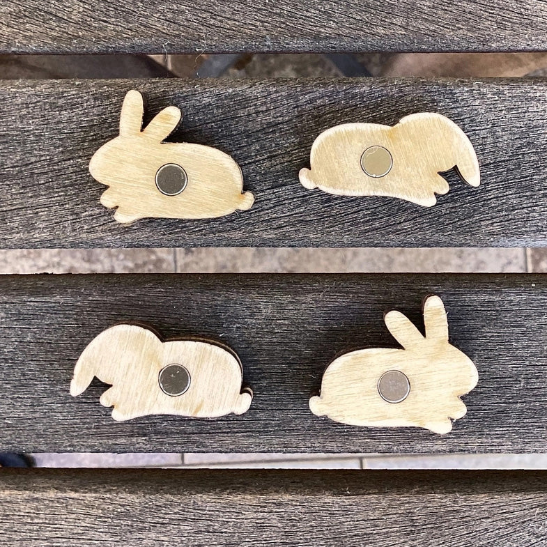 Small Wood Bunny Magnets - BinkyBunny.com House Rabbit Store