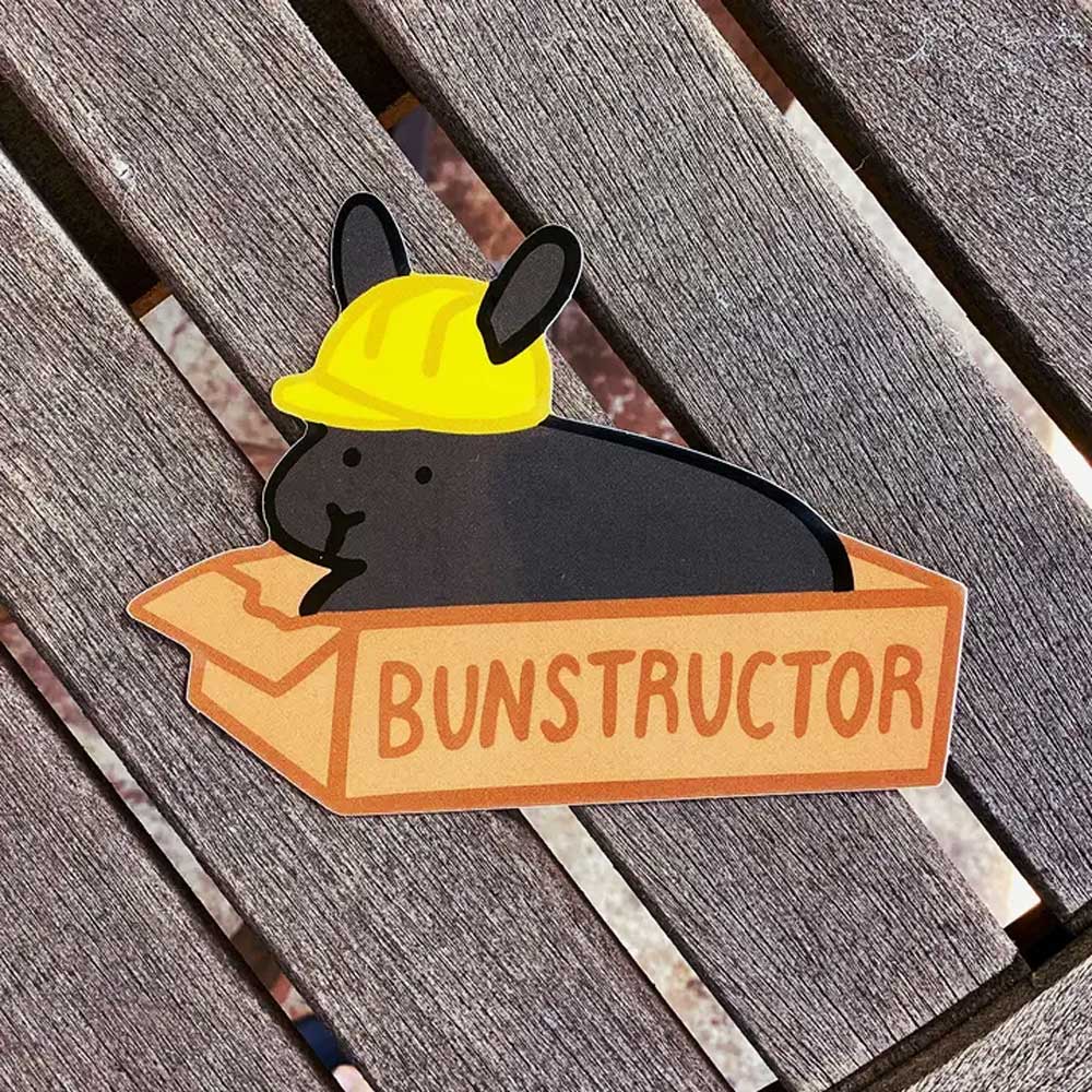 Bunstructor STICKER | NEW - BinkyBunny.com House Rabbit Store