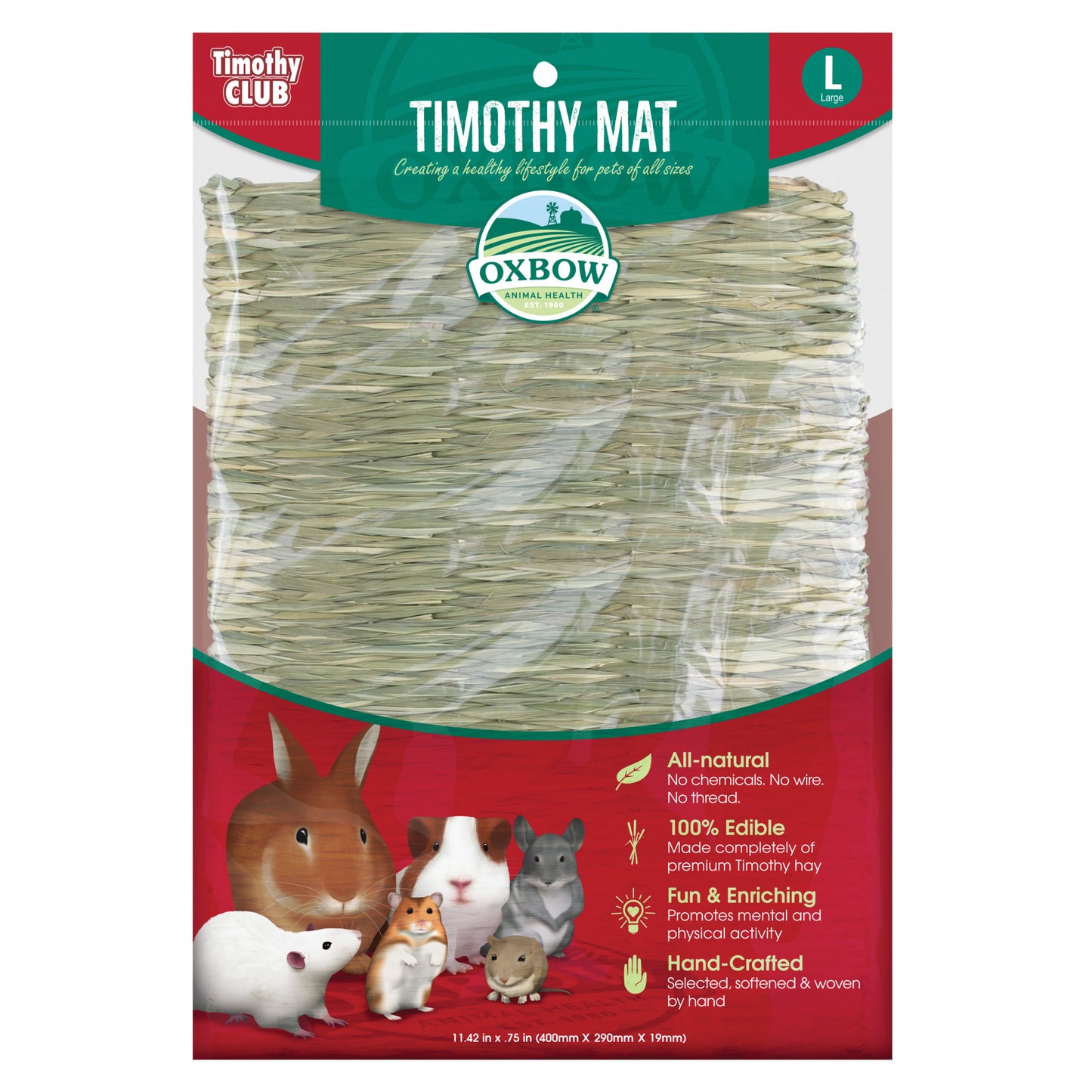 Timothy Mat LARGE by Oxbow (Timothy CLUB) - BinkyBunny.com House Rabbit Store