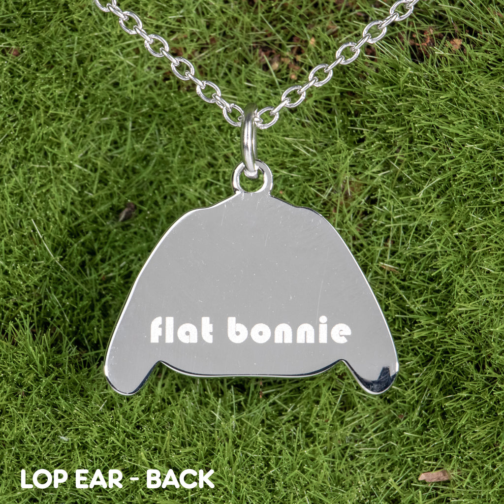 Flat Bonnie Silver Necklaces (Lop & Up Ear) - BinkyBunny.com House Rabbit Store