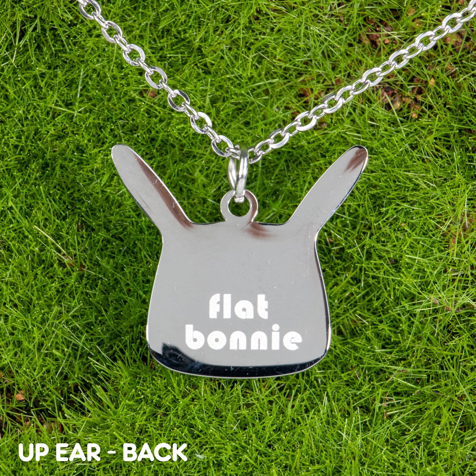 Flat Bonnie Silver Necklaces (Lop & Up Ear) - BinkyBunny.com House Rabbit Store