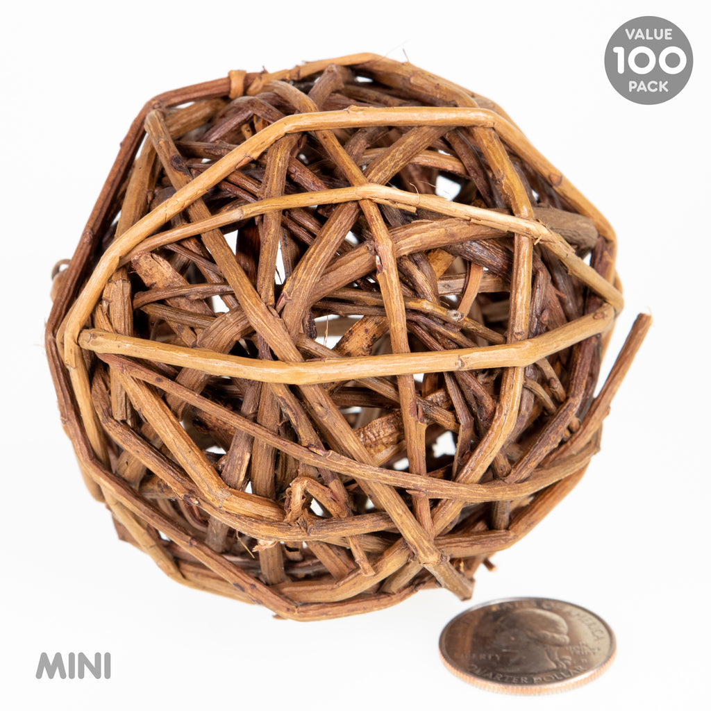 Willow Ball MINI - 100 PACK - BinkyBunny.com House Rabbit Store