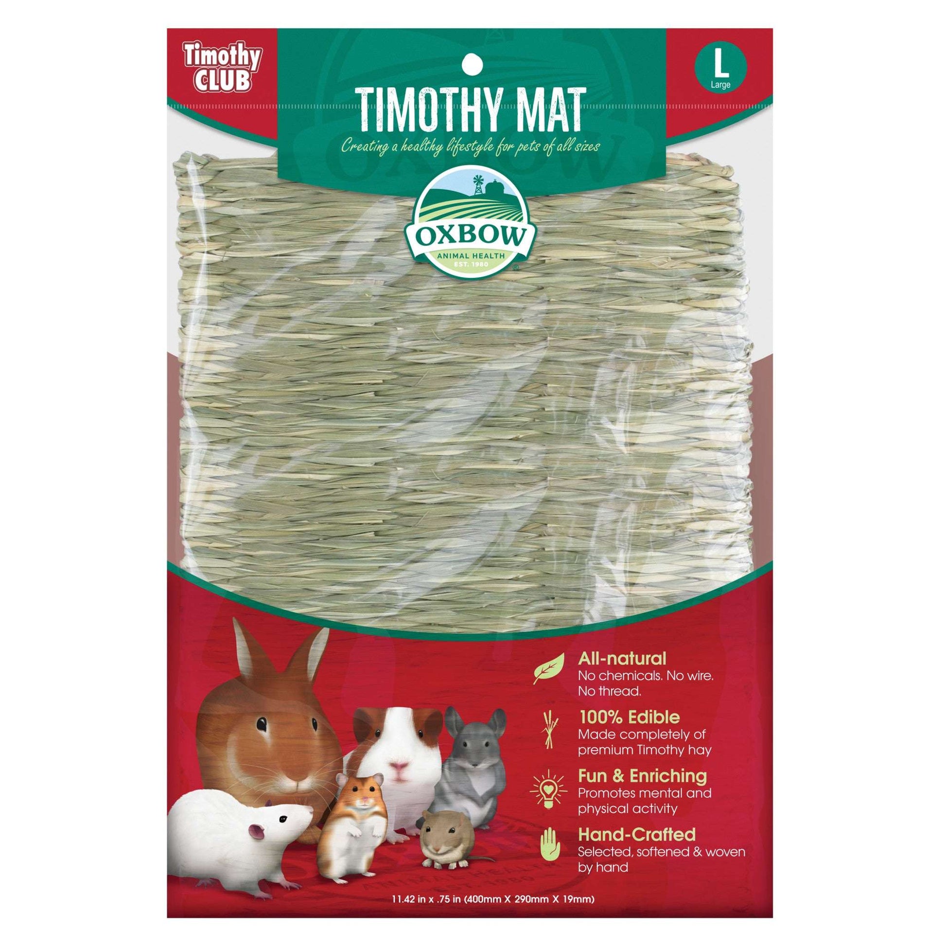 Timothy Mat LARGE by Oxbow (Timothy CLUB) - BinkyBunny.com House Rabbit Store