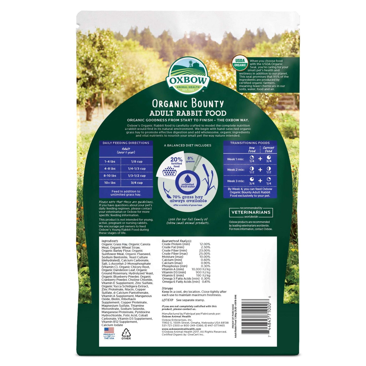 Organic Bounty ADULT Rabbit Food - 3 lb. - BinkyBunny.com House Rabbit Store