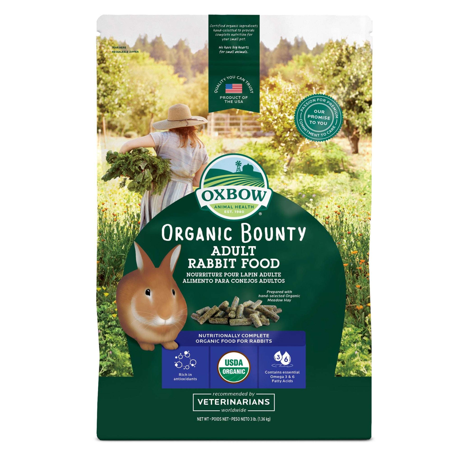 Organic Bounty ADULT Rabbit Food - 3 lb. - BinkyBunny.com House Rabbit Store