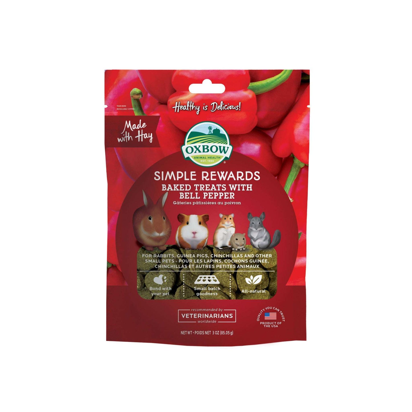 Simple Rewards Baked Treats with Bell Pepper - BinkyBunny.com House Rabbit Store