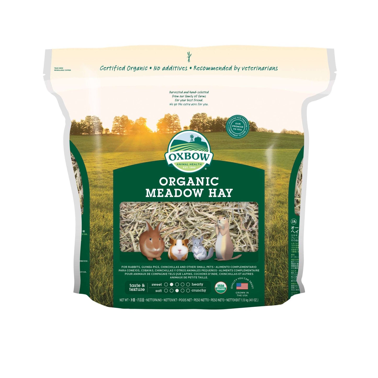 Organic Meadow Hay - 40 oz - BinkyBunny.com House Rabbit Store
