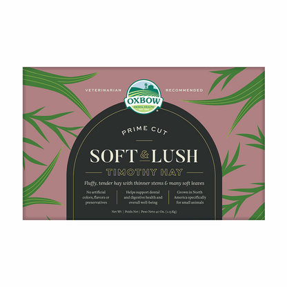 Soft & Lush Prime Cut Timothy Hay - 40z (Oxbow) | NEW - BinkyBunny.com House Rabbit Store