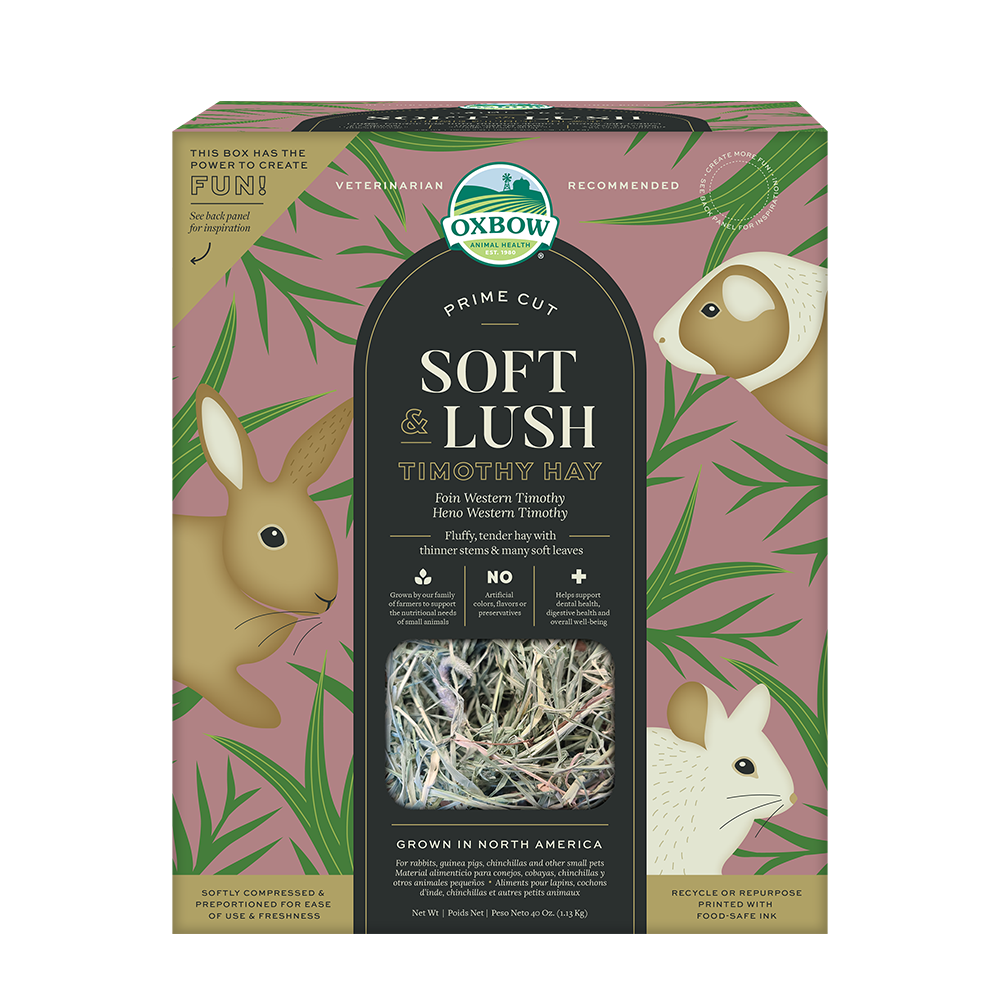 Soft & Lush Prime Cut Timothy Hay - 40z (Oxbow) | NEW - BinkyBunny.com House Rabbit Store