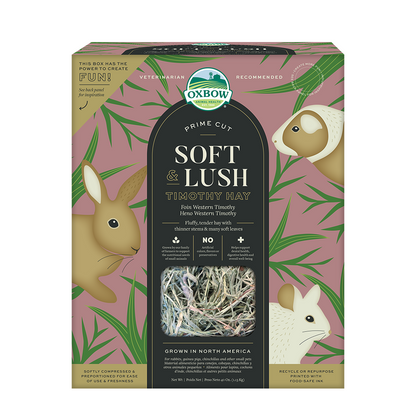 Soft & Lush Prime Cut Timothy Hay - 40z (Oxbow) | NEW - BinkyBunny.com House Rabbit Store