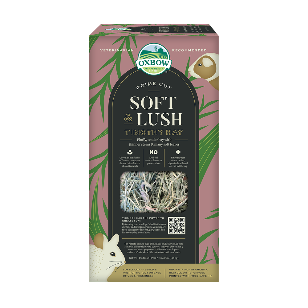 Soft & Lush Prime Cut Timothy Hay - 40z (Oxbow) | NEW - BinkyBunny.com House Rabbit Store