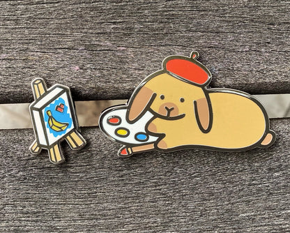 Artist Bunny w/ Easel PIN | NEW - BinkyBunny.com House Rabbit Store