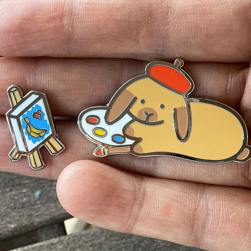 Artist Bunny w/ Easel PIN | NEW - BinkyBunny.com House Rabbit Store