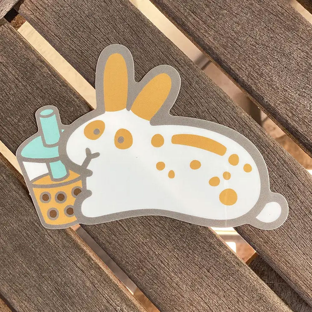 Boba Bunny STICKER | NEW - BinkyBunny.com House Rabbit Store