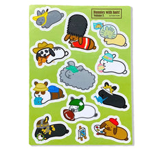 Bunnies with Hats STICKER Sheet - Volume 3 | NEW - BinkyBunny.com House Rabbit Store