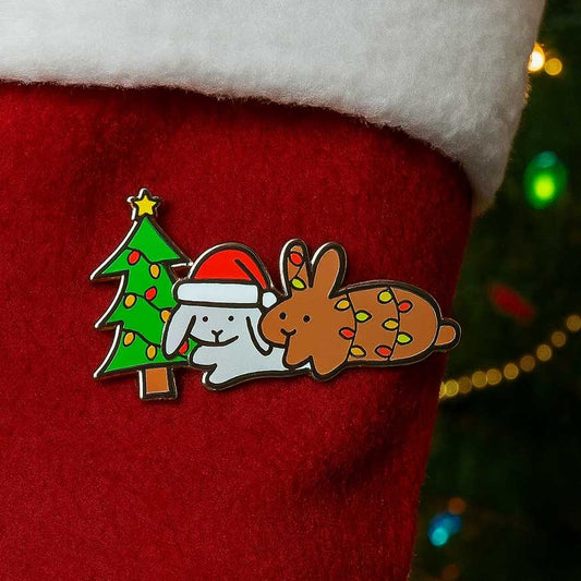 Christmas Tree Bunnies PIN| LIMITED SEASONAL - BinkyBunny.com House Rabbit Store