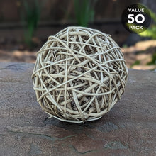 Grape Vine Ball Peeled - 50 PACK [4"] | NEW - BinkyBunny.com House Rabbit Store