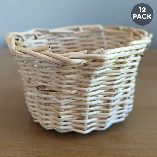 Grape Vine Basket Peeled - 12 PACK [5"] | NEW - BinkyBunny.com House Rabbit Store