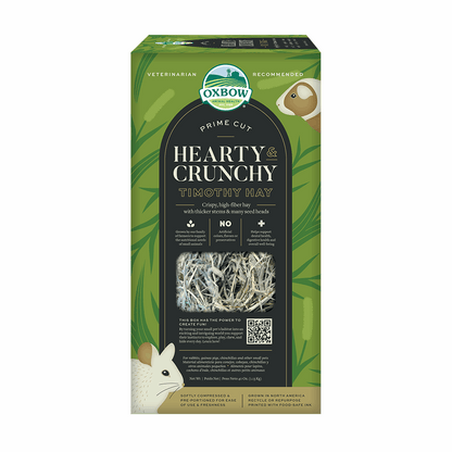 Hearty & Crunchy Prime Cut Timothy Hay - 40z (Oxbow) | NEW - BinkyBunny.com House Rabbit Store