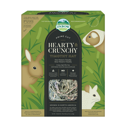 Hearty & Crunchy Prime Cut Timothy Hay - 40z (Oxbow) | NEW - BinkyBunny.com House Rabbit Store