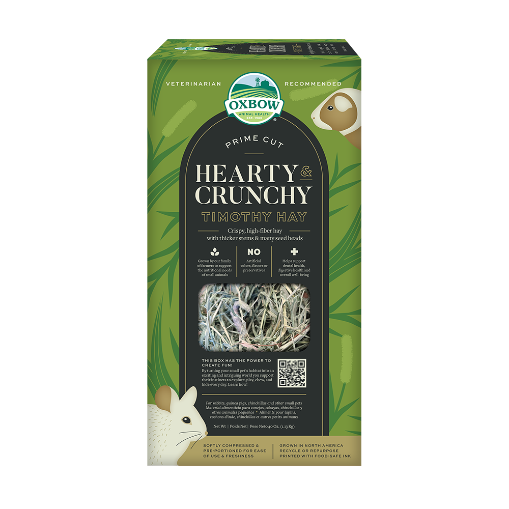 Hearty & Crunchy Prime Cut Timothy Hay - 40z (Oxbow) | NEW - BinkyBunny.com House Rabbit Store