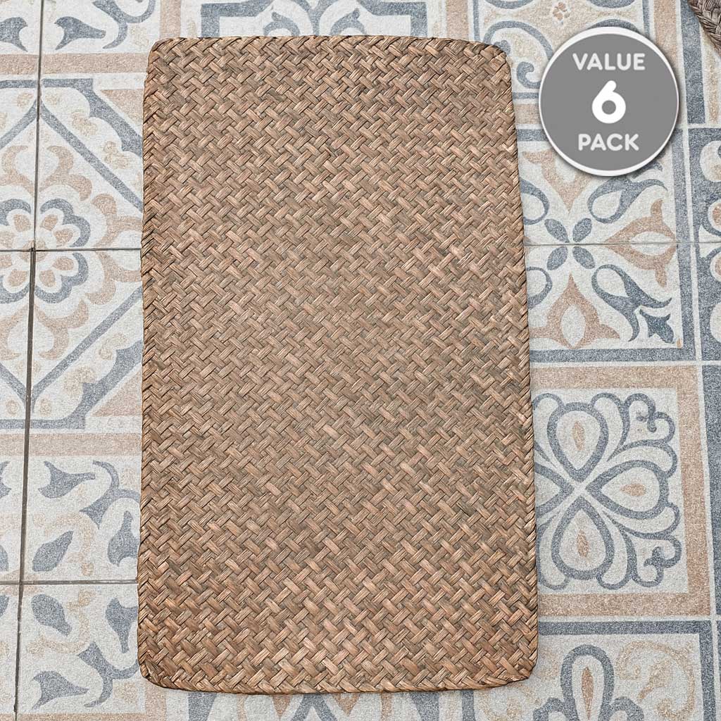 Sea Grass Mat LARGE - 6 PACK [11" x 19" x 1/8"] - BinkyBunny.com House Rabbit Store