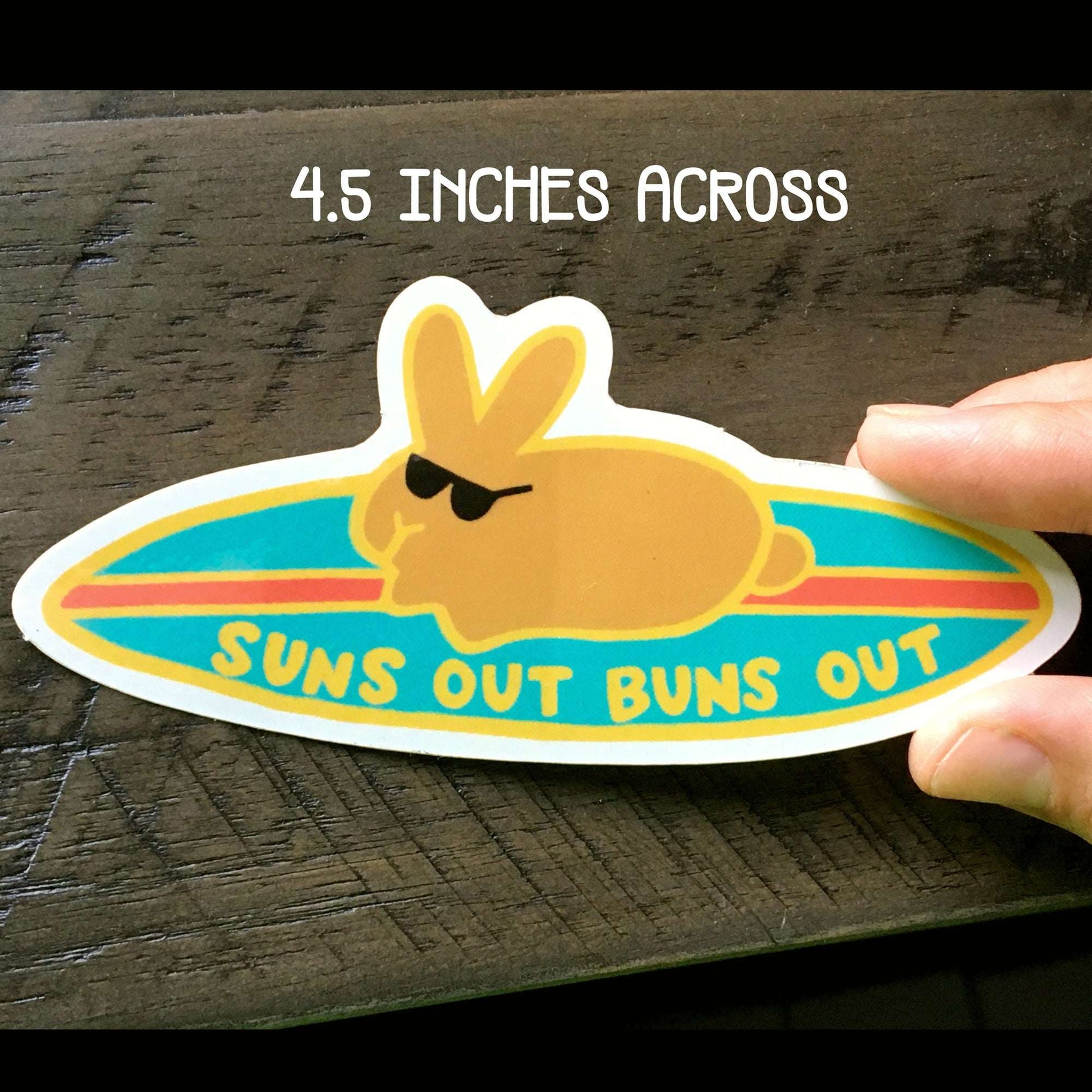 Suns Out Buns Out STICKER - BinkyBunny.com House Rabbit Store
