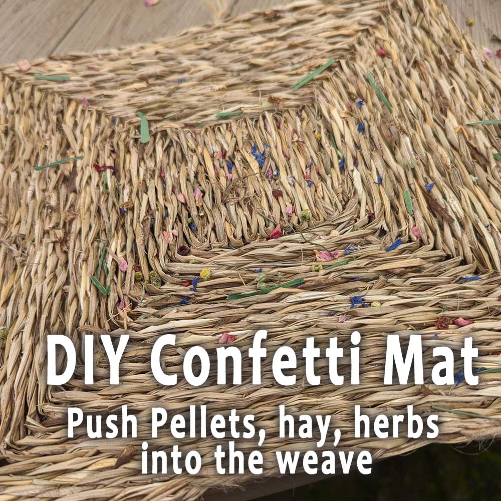 Sea Grass SQUARE MAT [12" x 12"  x 1/2"] - BinkyBunny.com House Rabbit Store