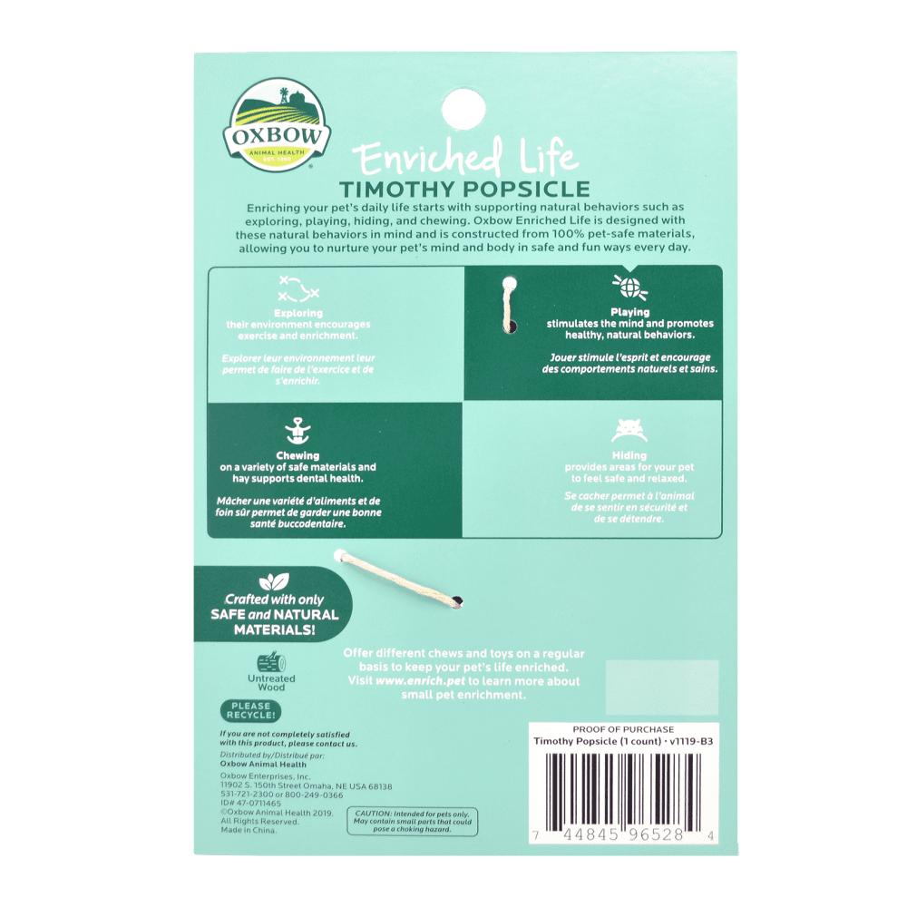 Timothy Popsicle (Enriched Life by Oxbow) | NEW - BinkyBunny.com House Rabbit Store