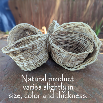 Grape Vine Basket Peeled - 12 PACK [5"] | NEW - BinkyBunny.com House Rabbit Store