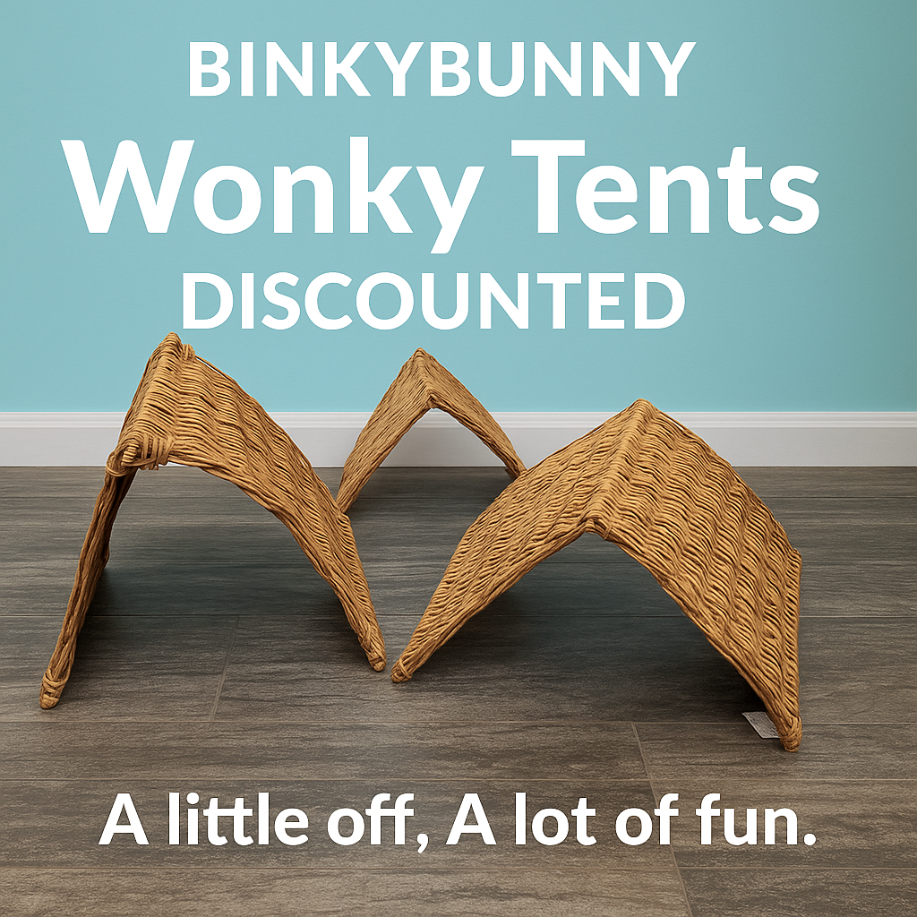 zzzWillow WONKY Tent  - SOLD OUT!!! That was FAST! - BinkyBunny.com House Rabbit Store