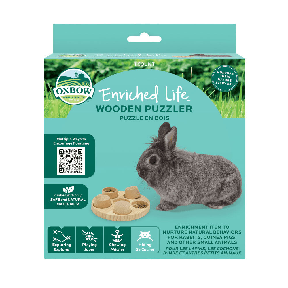 Wooden Puzzler (Enriched Life by Oxbow) - BinkyBunny.com House Rabbit Store