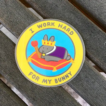 I Work Hard For My Bunny STICKER - BinkyBunny.com House Rabbit Store