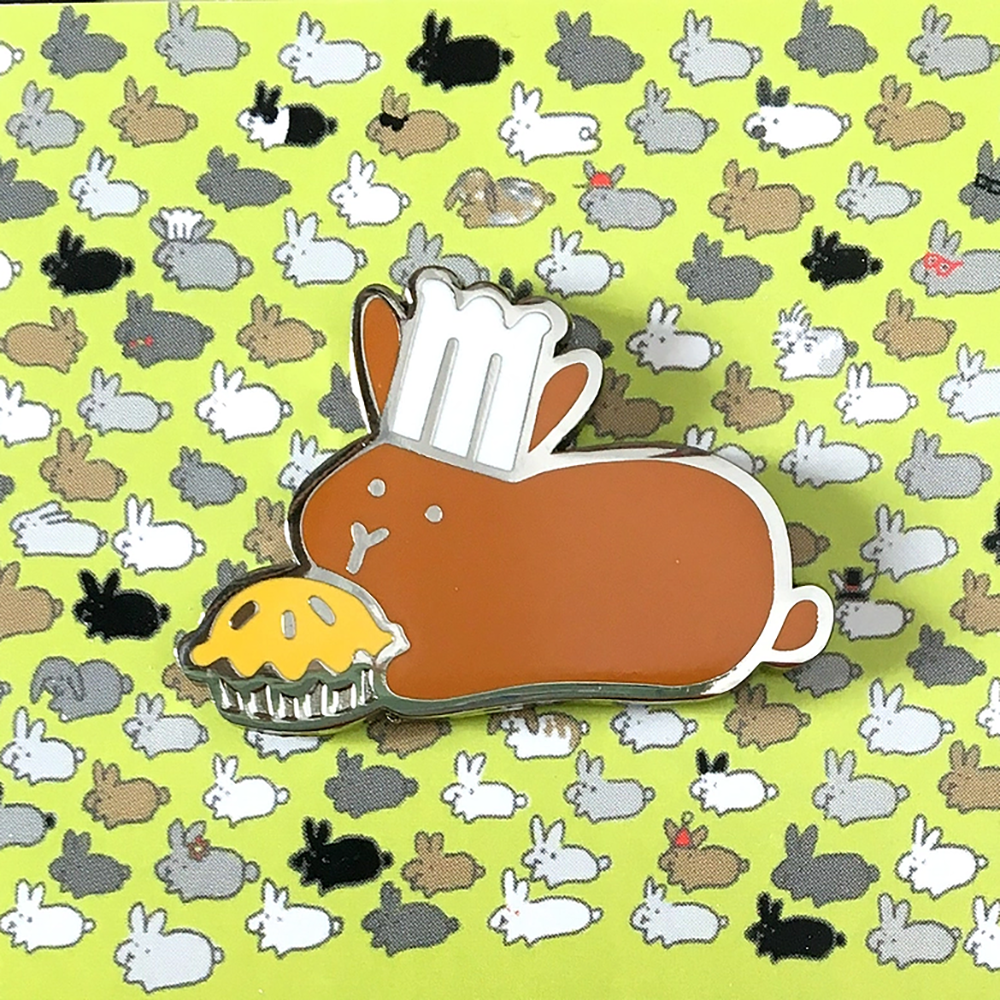 Baker Bunny PIN - BinkyBunny.com House Rabbit Store