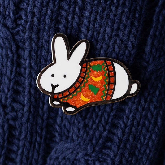 Holiday Sweater PIN | LIMITED SEASONAL - BinkyBunny.com House Rabbit Store