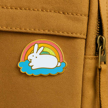 Rainbow Glitter Bunny PIN | NEW - BinkyBunny.com House Rabbit Store