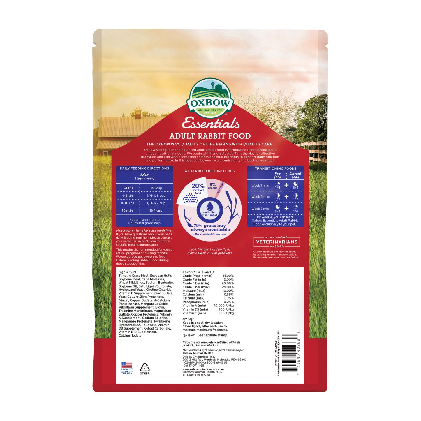 Essentials ADULT Rabbit Food - 5 & 10 lb. - BinkyBunny.com House Rabbit Store