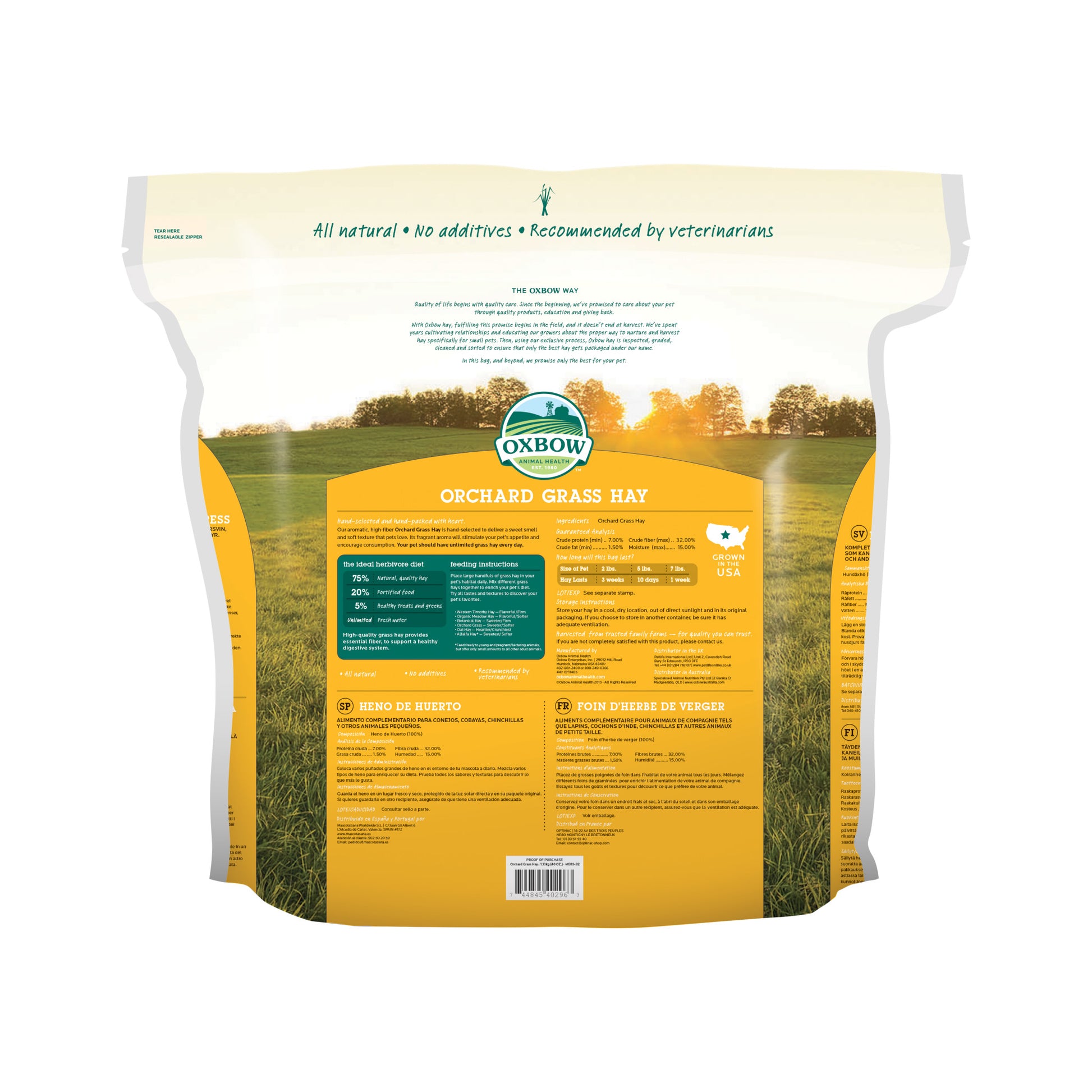 Orchard Grass Hay - 40 oz - BinkyBunny.com House Rabbit Store