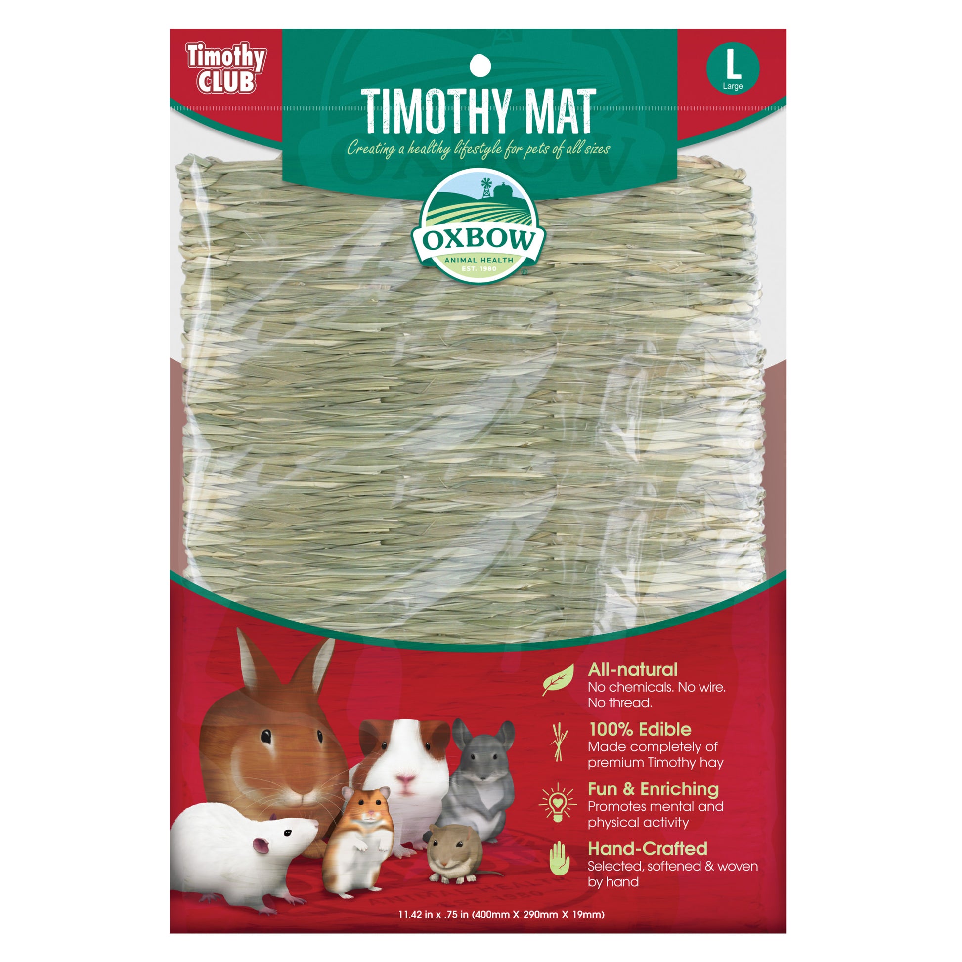 Timothy Mat LARGE by Oxbow (Timothy CLUB) - BinkyBunny.com House Rabbit Store