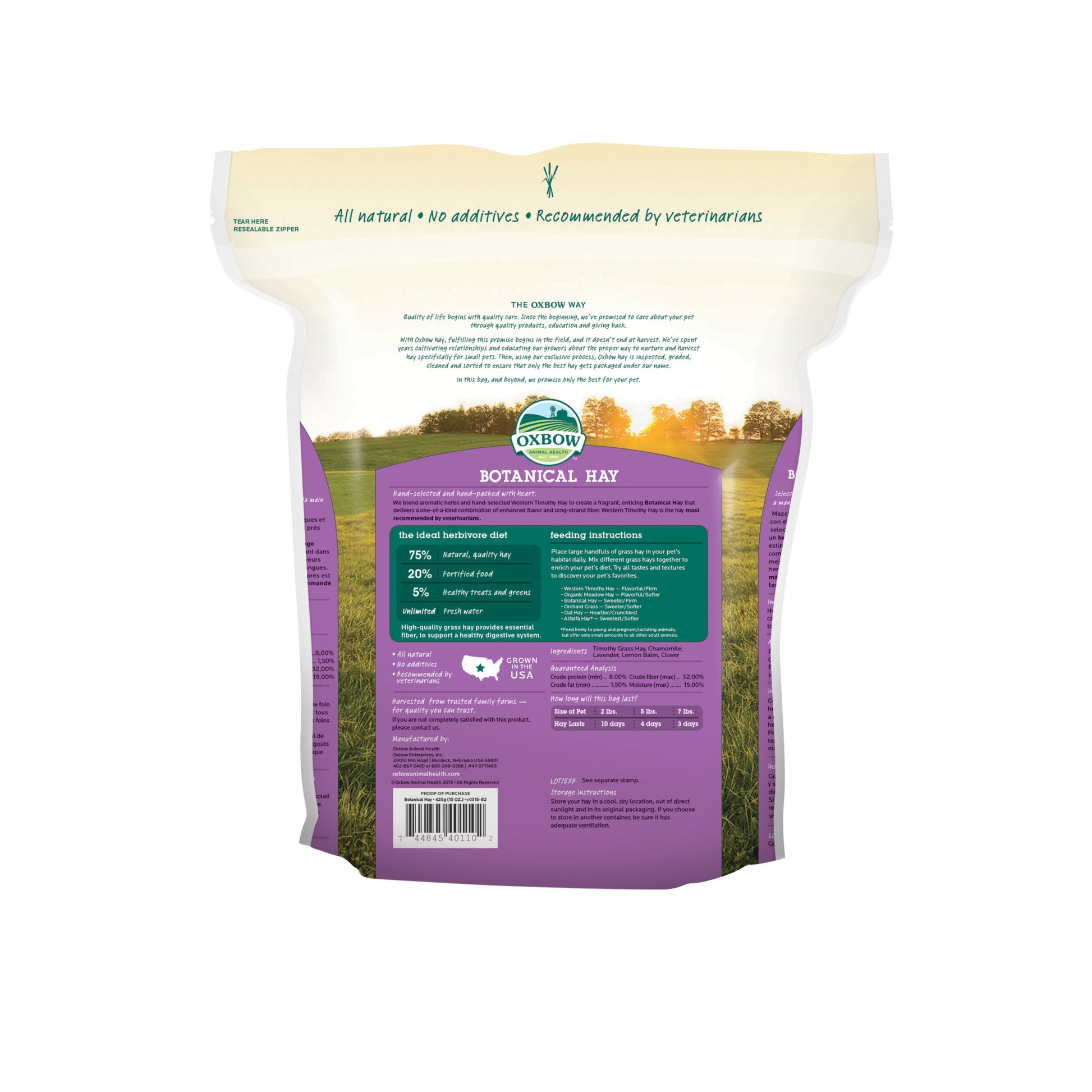 Botanical Hay - 15 oz - BinkyBunny.com House Rabbit Store