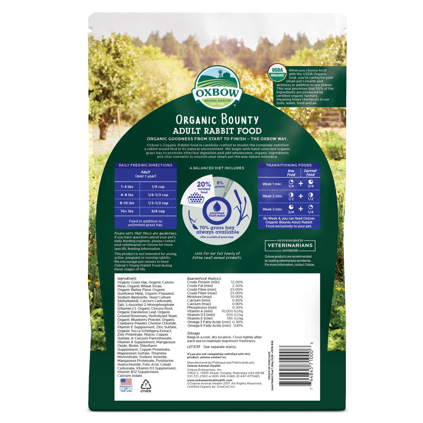 Organic Bounty ADULT Rabbit Food - 3 lb. - BinkyBunny.com House Rabbit Store