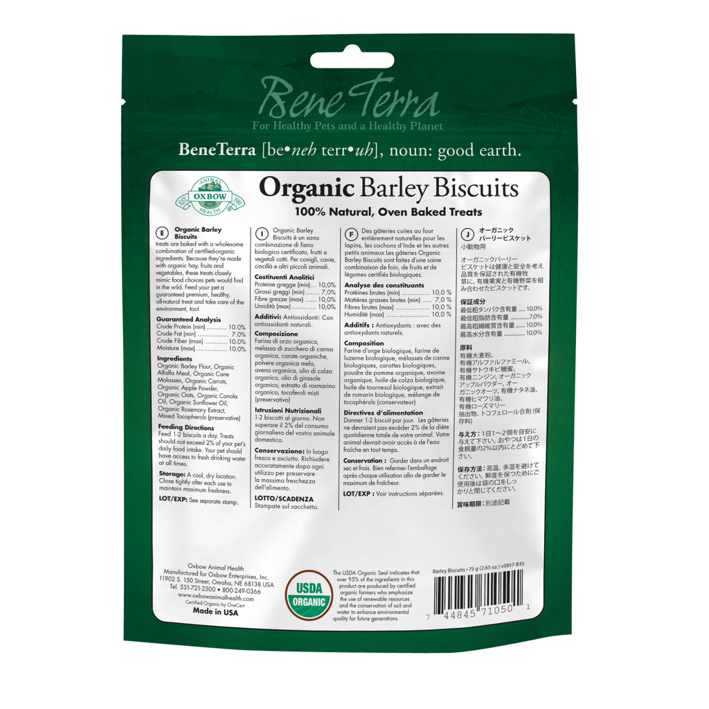 Organic Barley Biscuits - BinkyBunny.com House Rabbit Store