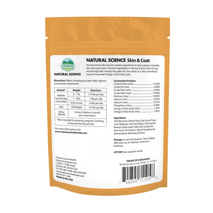 Natural Science SKIN & COAT Support - BinkyBunny.com House Rabbit Store