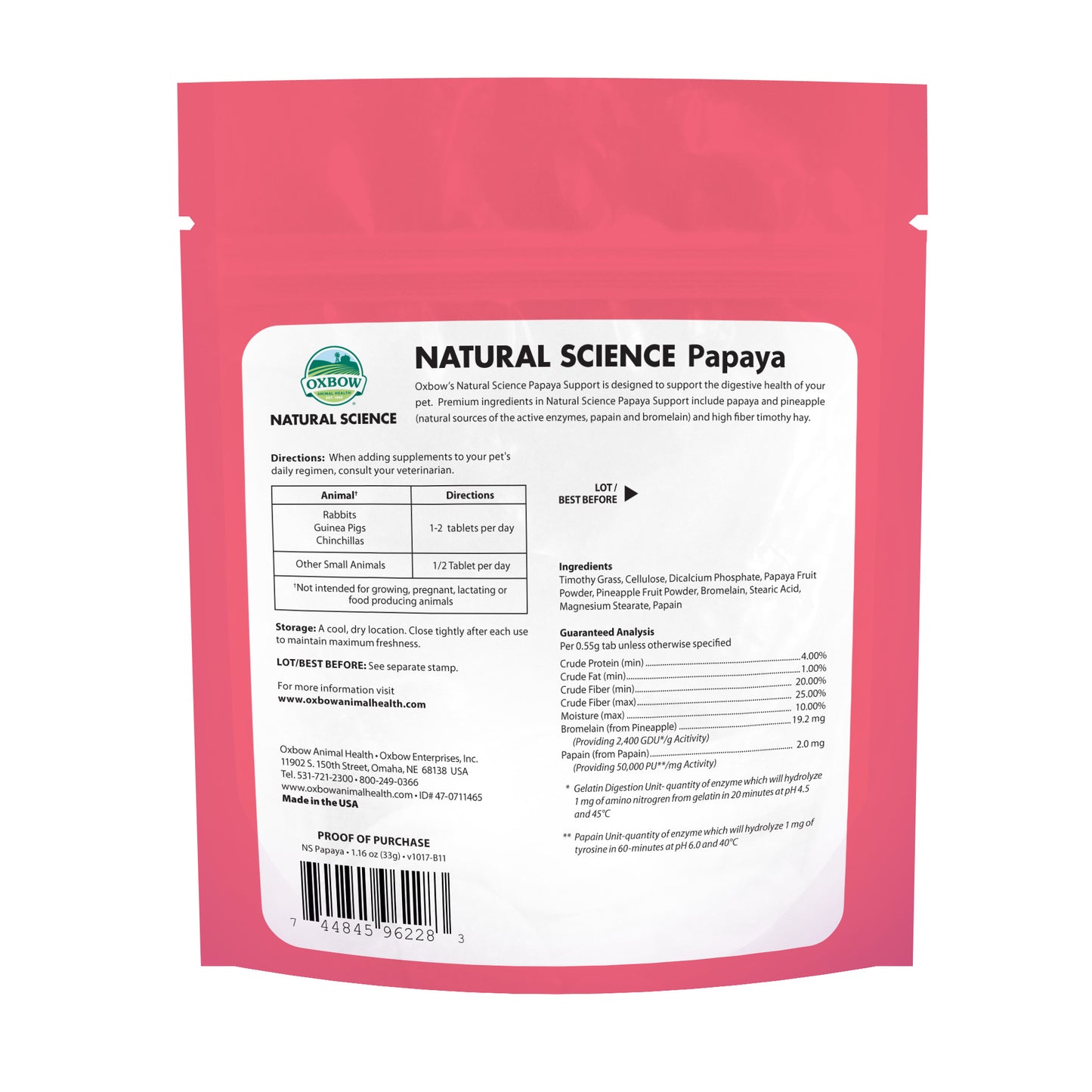 Natural Science PAPAYA Support - BinkyBunny.com House Rabbit Store