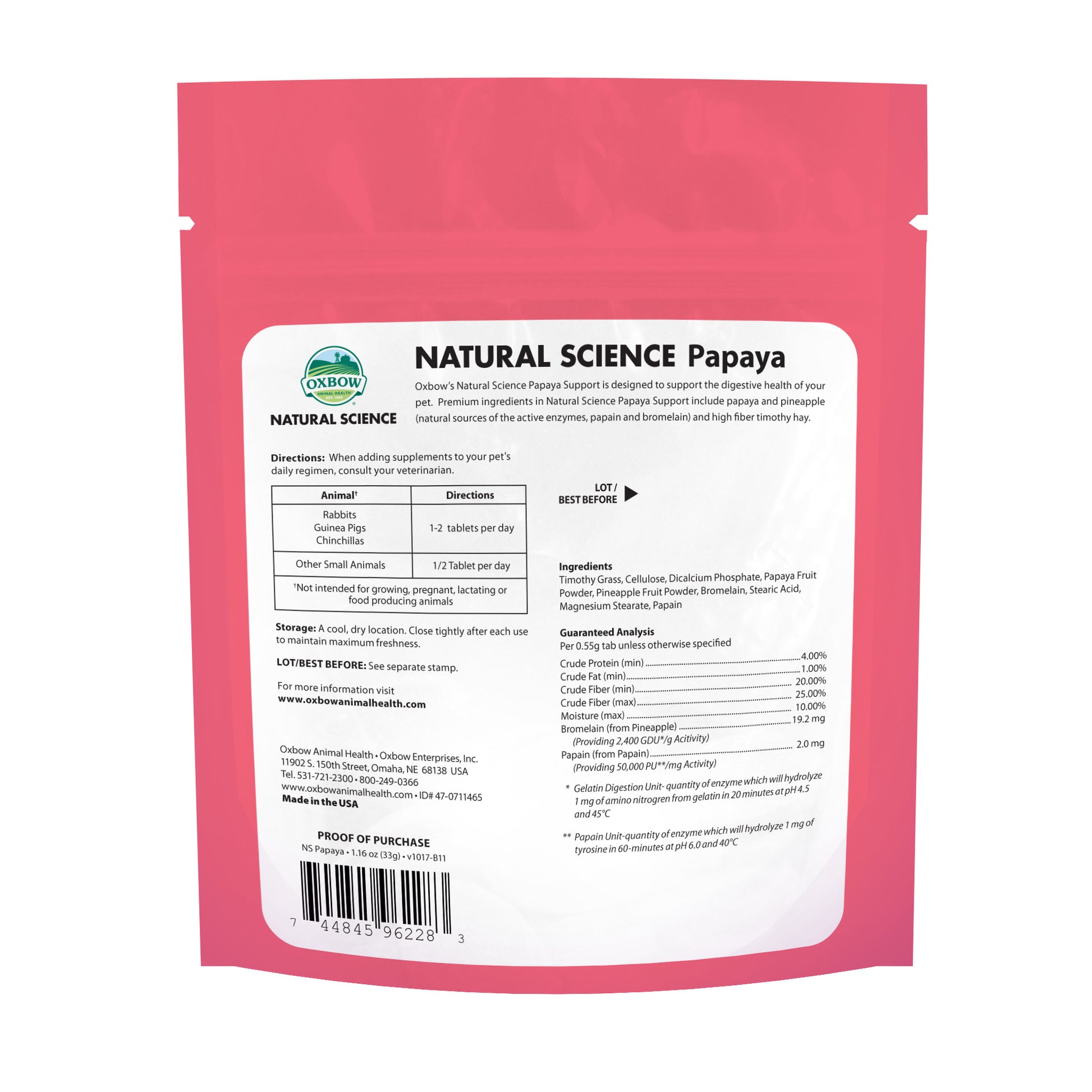 Natural Science PAPAYA Support - BinkyBunny.com House Rabbit Store