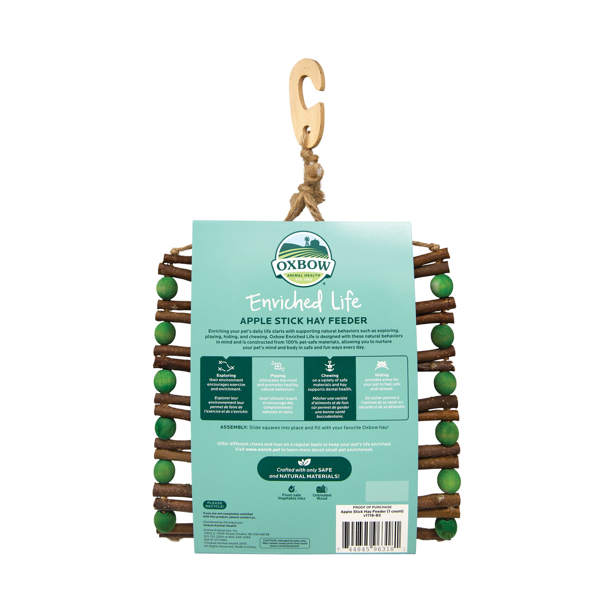 Apple Stick Hay Feeder (Enriched Life) - BinkyBunny.com House Rabbit Store