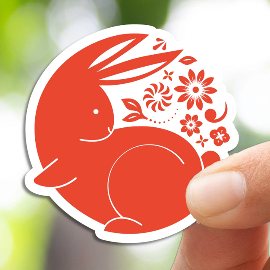 Chinese New Year STICKER (Year Of The Rabbit) - BinkyBunny.com House Rabbit Store