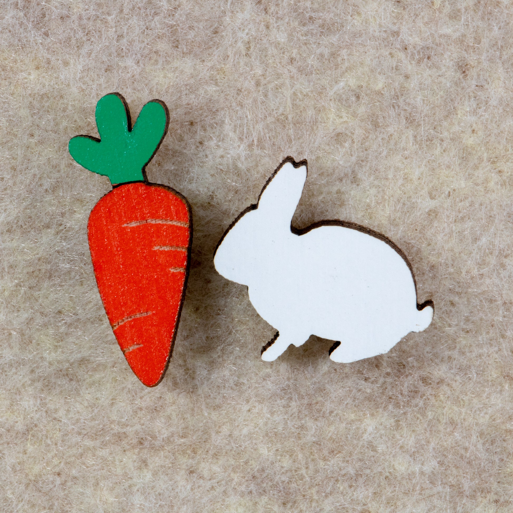Bunny and Carrot Earrings - BinkyBunny.com House Rabbit Store