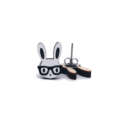 Nerd Bunny Earrings (COMING SOON) - BinkyBunny.com House Rabbit Store